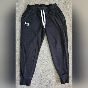 Under Armour Black Sweatpants with White Drawstring